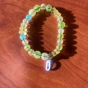 Vibrant Green and Blue Beaded Bracelet